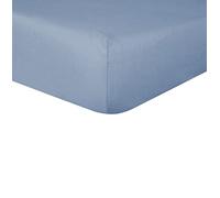 Sleepdown Drap-Housse 100% Pur Coton - Chaud, Confortable, Respirant, Super Doux, avec Poches très Profondes de 32 cm - Bleu Denim - King Size, 5056557500949