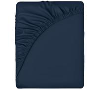 Sleepdown Drap-Housse en Polycoton Facile d'entretien, Infroissable, Super Doux, Bonnet de 25 cm de Profondeur, Super King Size, Bleu Marine