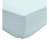 Sleepdown Drap-Housse uni en percale de Coton 180 Fils - Entretien Facile - 25 cm de Profondeur - Bleu uni