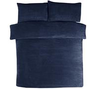 Sleepdown - Parure de lit en polaire cosy avec housse de couette et taies d'oreiller, couleur vin