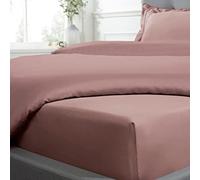 Sleepdown Sleepdown Drap-housse 100 pourcent satin de coton doux et confortable 40 cm de profondeur 300 fils au pouce carré Rose pâle Super King size, Coton, Rose, Super King