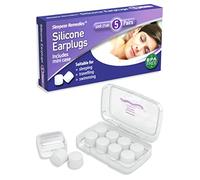 Sleepeze Remedies Bouchons D'Oreille Silicone 5 Clair Paires, 27dB Moulable Bouchon Oreilles Anti bruit pour Dormir, Bouchon d'oreille de Natation, Earplug pour Sommeil, Ronflement, Voyage