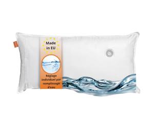 sleepling 190112 Oreiller d'eau | 100% Coton | Fabriqué dans l'UE | Lavable à 40 degrés | Certifié Ökotex | 50 x 70 cm, Blanc