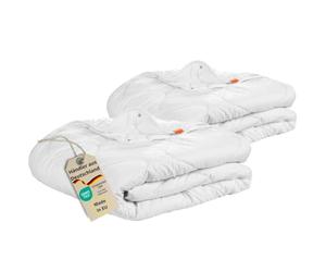 sleepling 191130 Lot de 2 couettes 4 Saisons pour Toute l'année (Remplissage 600 + 985 GR.), 100% Microfibre, 155 x 220 cm, Blanc
