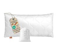 sleepling 195865 Komfort 100 Oreiller| Oeko-Tex, Lavable à 60 degrés, fabriqué en EU, Garantie de Remplissage, Garantie de Taille, 40 x 90 cm, Blanc