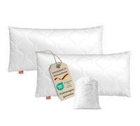 sleepling 196141 Lot de 2 oreillers Komfort 100, Oeko-Tex, Lavable à 60 degrés, Made in EU, Garantie de Remplissage, Garantie de Taille, 50 x 75 cm, Blanc