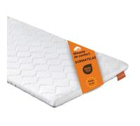 sleepling 196470 surmatelas en Mousse Confort | Ferme et Durable | Fabriqué en UE | Oekotex 100 | Housse Amovible et Lavable | 90 x 190 x 6 cm, Blanc