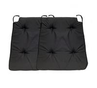 sleepling 196501 Lot de 2 Coussins de Chaise | Coussin de siège | pour intérieur et extérieur | 100% Microfibre | Made in EU | Tailles: 42 (Devant) 35 (derrière) x 40 x 5 cm, Noir