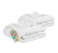 sleepling 191130 Lot de 2 couettes 4 Saisons pour Toute l'année (Remplissage 600 + 985 GR.), 100% Microfibre, 155 x 220 cm, Blanc