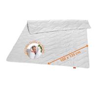 sleepling Couette pour Enfants 100 x 135 cm, Naturelle 100% Soie Sauvage, pour l'été, Housse 100% Coton, Made in Germany, Ökotex, Lavable à 40 degrés, Blanc