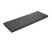 sleepling Coussin de banc - 200 x 40 cm - Gris foncé - Coussin d'assise pour l'extérieur et l'intérieur - Housse lavable - Dessous antidérapant - Fabriqué en UE