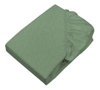 sleepling Drap-housse flanelle 90 x 200 cm 90 % coton bonnet 23 cm vert sauge chiné
