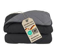sleepling EasySleep Couette sans housse 155 x 220 cm Noir/gris | Couette toutes saisons - 155 x 220 cm - Réversible - Lavable - 100 % microfibre