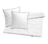 sleepling Ensemble couette hiver 200x200 avec 2 oreillers 80x80 chaud fabriqué dans l'UE Oeko-Tex lavable à 60°C microfibre