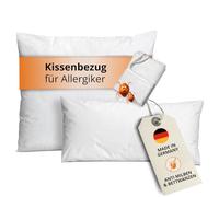 sleepling Housse de Coussin Komfort 100 Evolon Encasing | Housse Anti-acariens | Hypoallergénique à la poussière Domestique | Lavable à 95 °C | Fabriquée en Allemagne | 65 x 65 cm, Blanc