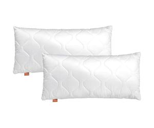sleepling lot de 2 coussins de canapé en microfibre 30 x 50 cm, blanc