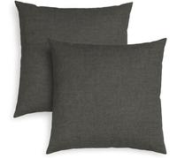 sleepling lot de 2 coussins décoratifs 40 x 40 cm tissu d’ameublement Gris foncé garnissage polyester lavables fabriqués dans l