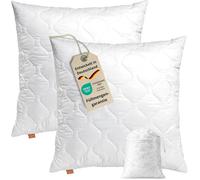 sleepling lot de 2 coussins Komfort 100 | Oreiller décoratif | lavable à 60 degrés | fabriqué en EU | 40 x 40 cm, blanc