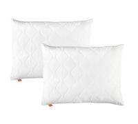 sleepling Lot de 2 oreillers 70x90 cm, taie d'oreiller, oreiller pour personnes allergiques, lavable, fabriqué dans l'UE, Oeko-TEX, grand oreiller de 70 x 90, oreiller de lit, 2 pièces, Basic 100