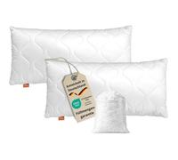 sleepling lot de 2 oreillers Komfort 100 | lavable à 60 degrés | Made in EU | 40 x 80 cm, blanc