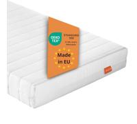 sleepling Matelas 90 x 200 x 13 cm, enroulable, en mousse confortable, fabriqué en UE, housse lavable, Ökotex 100, dureté 2, blanc