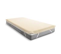Sleezzz Protège-matelas basique en molleton 100 % coton, élastiques d'angle, protection hygiénique, couleur naturelle, 140 x 200 cm