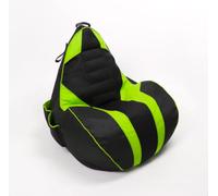 Slevobox Pouf Poire avec Repose-Pieds 70x90x100 cm - Pouf Gaming Enfant et Adulte avec Remplissage - Ergonomique et Similicuir - Bean Bag - Fauteuil Confortable pour Chambre Enfant