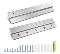SLIAXINT 1 paire de pinces en Z à suspendre avec vis, suspension d'image, alliage d'aluminium, barres de cales françaises pour accrocher miroirs, panneaux, étagères, têtes de lit, cadres artistiques
