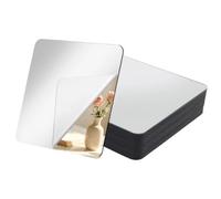 SLIAXINT 12 Pcs Miroir en Acrylique Adhésifs Flexible 15x15 cm | Autocollant Mirroir Collant Mural Carré incassables pour Porte Chambre Salon Salle de Bains, armoire