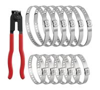 SLIAXINT 12 Pièces Collier de Serrage Inox soufflet cardan echappement multifonction pince durite Convient pour Automobile, moto, véhicules tout-terrain, navires, applications industrielles
