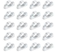 SLIAXINT 20 Supports de Tuyaux avec Clips, Acier Inoxydable, 25 mm | Anticorrosion, Tuyau en Métal Fixation Murale et au Plafond Sangles Rigides, pour Convient à tous Types de Tuyaux & de Câbles