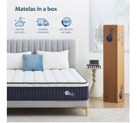 slily Matelas 160x200 30 cm Épaisseur Matelas Hybride à Ressorts Indépendan Ensachés et Mousse à Mémoire de Forme Gel, Oeko-tex