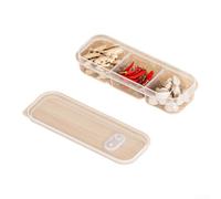 Slim Fridge Storage Box 21cm Divider Meat Container(Three)