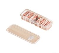 Slim Fridge Storage Box 21cm Divider Meat Container(Two)