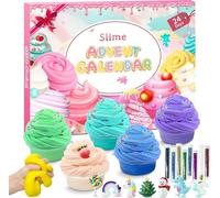 Slime Calendrier de l'Avent 2024 Enfants Garçons Filles DIY Crystal Slime Noël