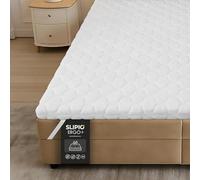 SLIPIO Surmatelas 180x190 cm | 5 cm | Ergo+ Mousse Orthopédique | Topper de Matelas | Housse Amovible Lavable Anti-acariens & Antiallergique