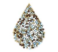 Slirceods Lot de 6 filtres filtrés de rechange pour pommeau de douche, eau dure, perles en pierre minérale pour purifier l'eau, enlever le chlore et autres impuretés