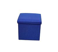 Slish Banc ottoman avec repose-pieds portable Sto 40 x 25 x 25 cm en tissu de lin avec couvercle amovible, idéal pour salon, canapé, bureau, dortoir et repos pour animaux domestiques.