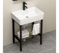Slish Fontaine de sol moderne Ceic avec robinet et drain - Fontaine d'eau intérieur/extérieur pour salle de bain et salle à manger - Design artistique pour une ambiance calme