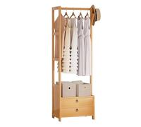 Slish Garment Nizer Portant à vêtements sur pied en bambou avec tringle de suspension et étagères Sto - Pour chambre à coucher, couloir et manteau Sto - Armoire ouverte Hanr