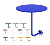 Slish Table murale ronde 30-50 cm Bleu Bureau flottant Table de bar murale pour cuisine, bistro, pub et chambre à coucher, capacité de charge de 25 kg, décoration d'intérieur Slish