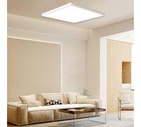 slochi Plafonnier LED Carré, 18W 1800LM Lampe de Plafond, 4000K Luminaire Plafonnier Salle de Bain IP44 Etanche pour Bureau, Cuisine, Chambr à Coucher, Couloir, Balcon, Garage,22CM