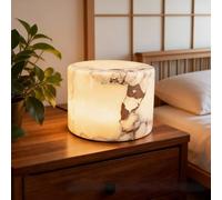 sloiaz Lampe de table tactile en marbre, veilleuse rechargeable de type C en pierre naturelle avec intensité variable à 3 voies, lumière chaude, lampe d'ambiance LED sans fil for chambre à coucher(A)