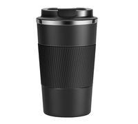SLOSH Mug Isotherme Tasse Café Thé à emporter Double Paroi Acier Inoxydable Tasse de voyage Chaud Froid 380ml 13 oz (380ml, Noir)