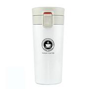 SLOSH Mug Isotherme Voyage Café Yoga Bouteille d'Eau Isotherme Acier Inoxydable Inox à Double Paroi Étanche Tumbler Tasse à Café Bpa-Free 380ML (Blanc)