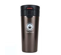 SLOSH Mug Isotherme Voyage Café Yoga Bouteille d'Eau Isotherme Acier Inoxydable Inox à Double Paroi Étanche Tumbler Tasse à Café Bpa-Free 380ML (Brun)