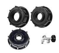 SLshiBo 3 Pièces IBC Adaptateur de Cuve S60x6 IBC Raccord 3/4 ",1/2",1" Pouce Bouchon de Réservoir I BC Tuyau D'arrosage Adaptateur Réservoir pour Cube 1000 litres