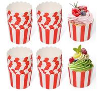 SLTAXAR 100 Pièces Moules À Cupcakes Moules Papier Muffins Cupcakes Papier Gâteaux Papier Coupes À Glace en Carton Mini Muffins Pâtisserie pour Anniversaires, Mariages, Fêtes