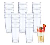 SLTAXAR 50 Verres À Dessert Gobelets À Dessert En Plastique Réutilisables 90 Ml Nettoyage Facile Entretien Aisé Élégante Transparente Pour Bonne Stabilité Idéales Crèmes Mousses