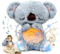 Sluimernde Koala - Mouvement respiratoire et lumière - Aide au sommeil apaisante pour les enfants - Doudou en peluche avec soulagement de l'anxiété